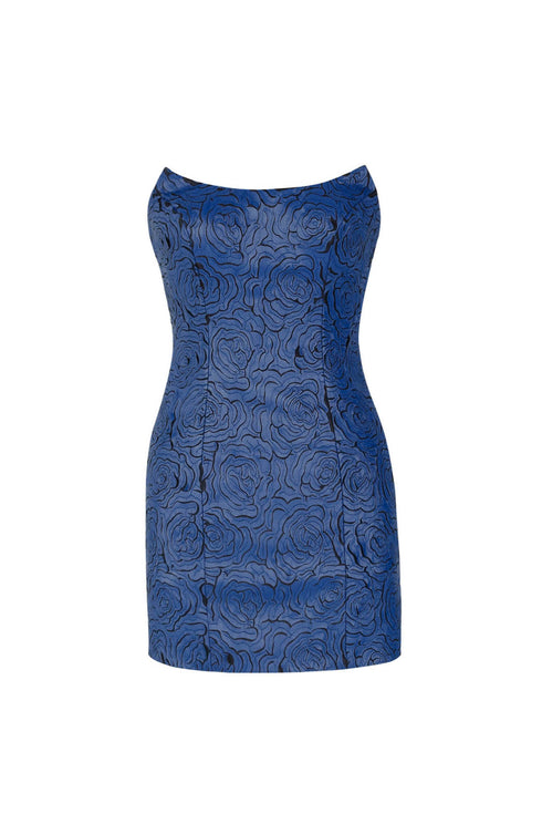 Faux Leather Strapless Mini Dress